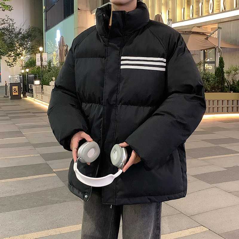 Men's Down Parkas Winter Ski Jacket For Men Stand-up Collar Mens Cotton-Padded Jacket Couple Thick Warm Vintage Fashion Parkas High Quality Coat 