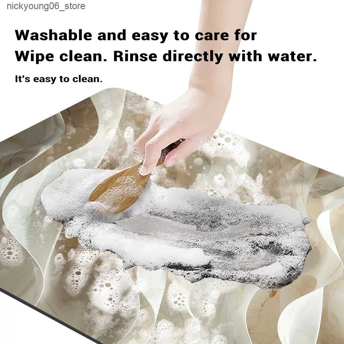 Non-Slip Bath Mats Luxury Bathroom Foot Mat Quick Dry Non-slip Bath Mats Super Absorbent Bathroom Rug Shower Carpet Toilet Pad Doormat Washable L24091