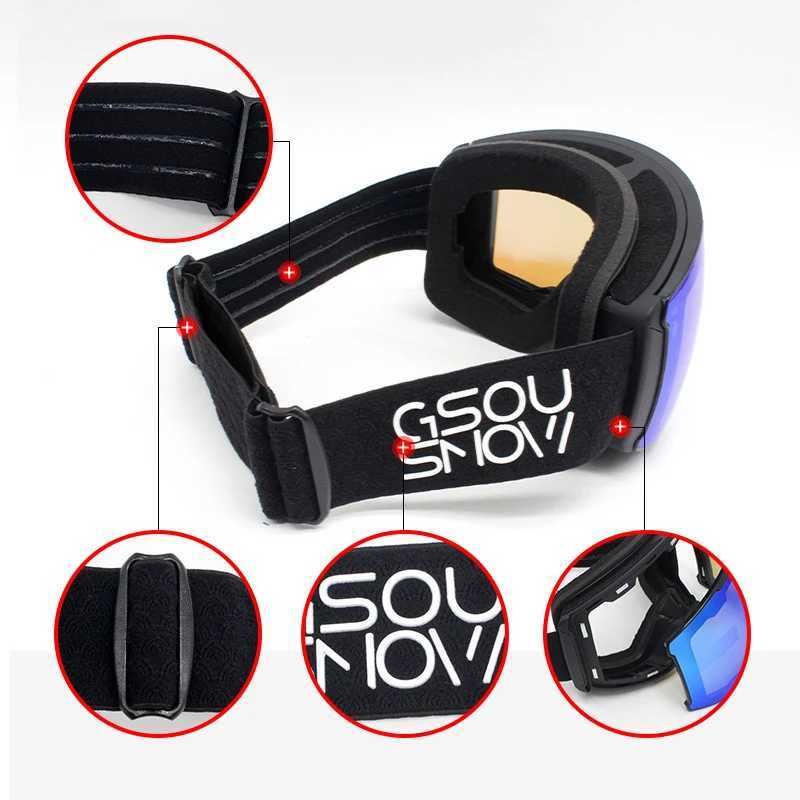 Outdoor new skiing goggles anti fog snow mobile goggles sports skis skiing mountain goggles CL241010