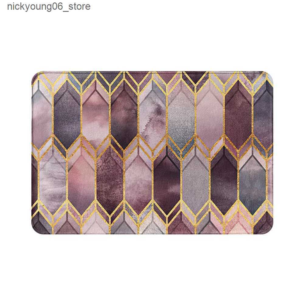 Non-Slip Bath Mats Doormat Non-Slip Waterproof Dustproof Carpet Hallway Bath Mat PVC Kitchen Mat Can Be Cut Custom Indoor Home Entrance Doormat L24091