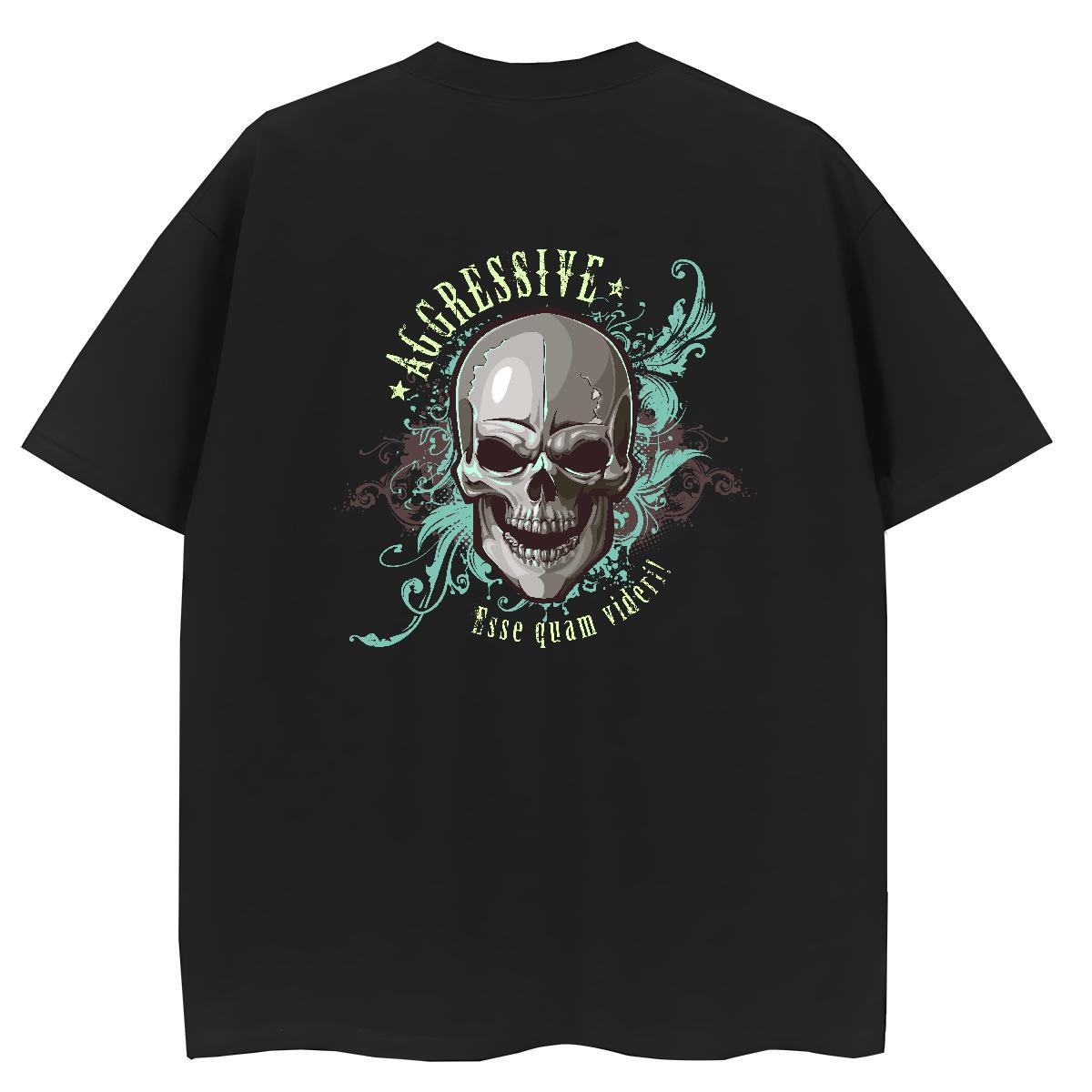 2024 Woman T Shirts 100% Cotton 230g Breathable Short Sleeve Sports Street Wear skull Women Tshirts Female DIY Anime Top Shirts