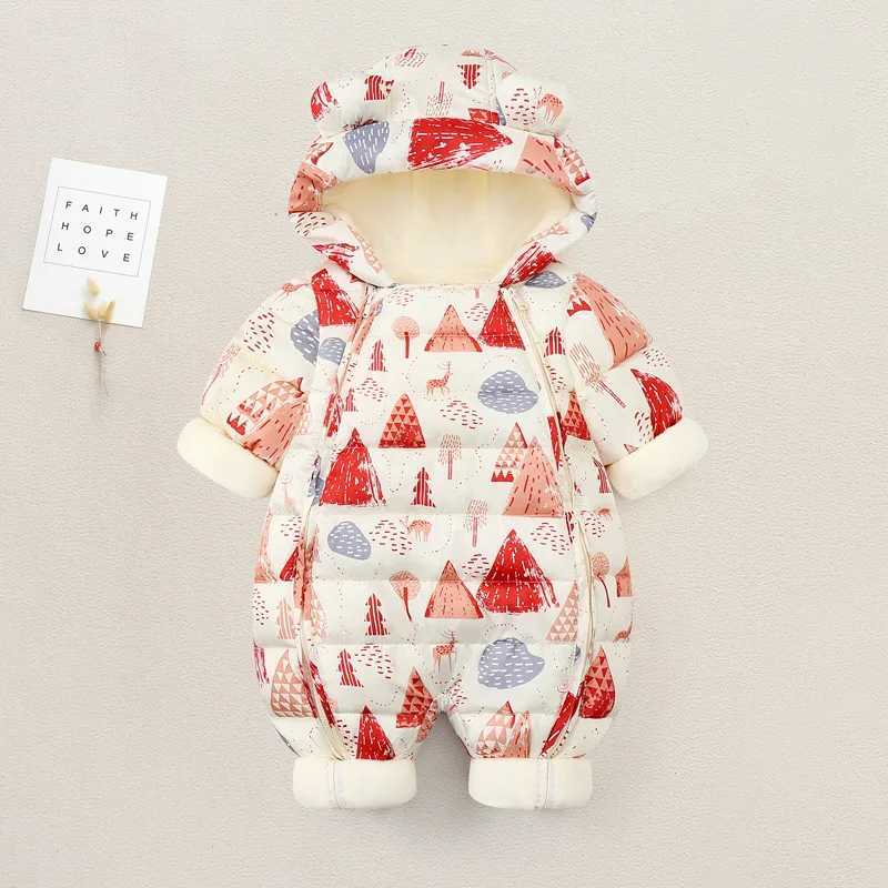 Down Coat New born Baby clothes Warm Fleece Rompers Bodysuits Baby Boys Costume Infant Girls Clothing Cartoon Overall Outerwear Jumpsuits H241010