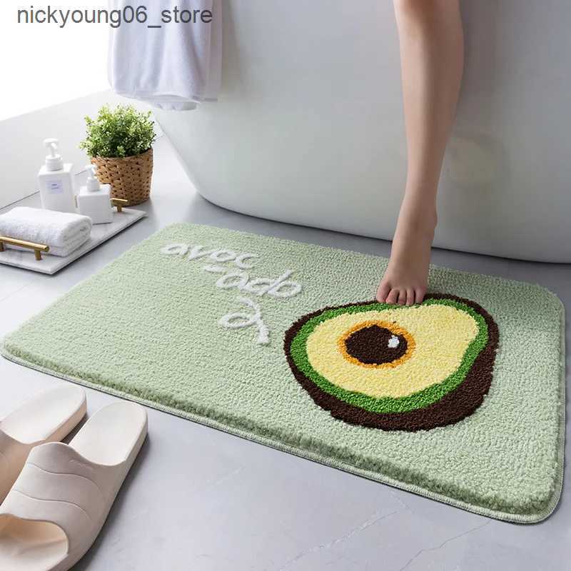 Non-Slip Bath Mats JFLEGAL Cartoon Little Daisy Flocking Rug Household Carpet Bathroom Non-Slip Mat Absorbent FloorLiving Room Decoration 60x90 L24091