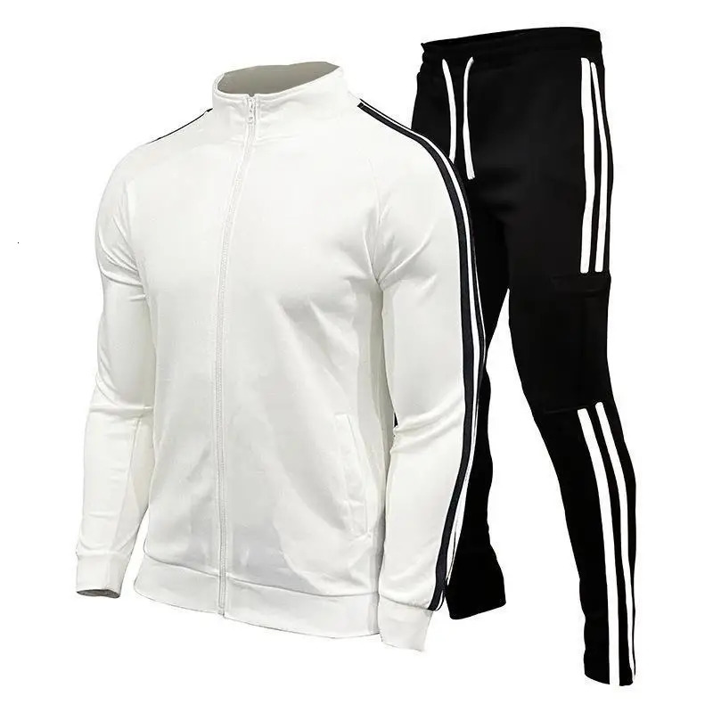 mens track and field clothing mens set sports shirtsports pants track and field clothing zipper stand up collar sports clothing fitness mens clothing 