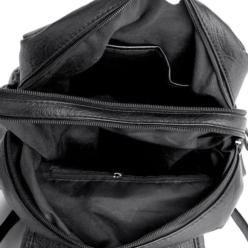 Womens highquality leather backpack retro womens shoulder bag Sac a Dos travel Mochila girls school 241008