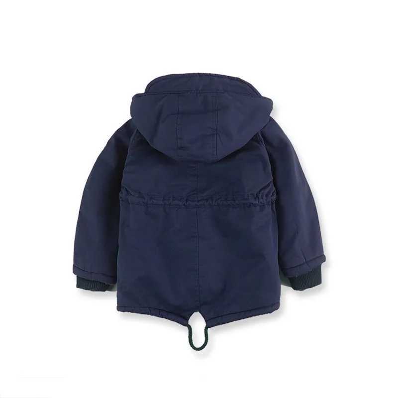Down Coat 2024 New Autumn/Winter Boys Jacket Round Neck Long Sleeve Panel Letter Button Fashion Trend Baseball Jacket Warmth for Children H241010