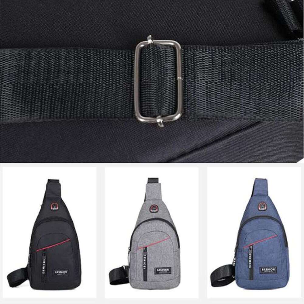 Chest Unisex Large-Capacity Earphone Hole One-Shoulder Messenger Bag