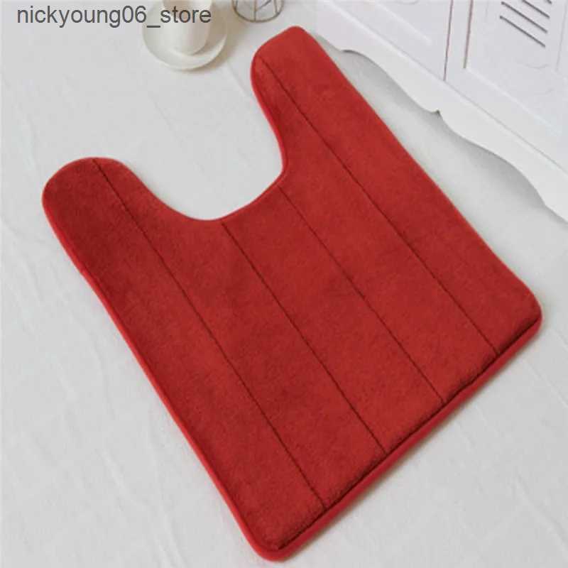 Non-Slip Bath Mats Household Slow Rebound U-Shaped Water Absorbing Mats Bathroom Toilet Mats Kitchen Mats Toilet Floor Mats Toilet Accessories L240910