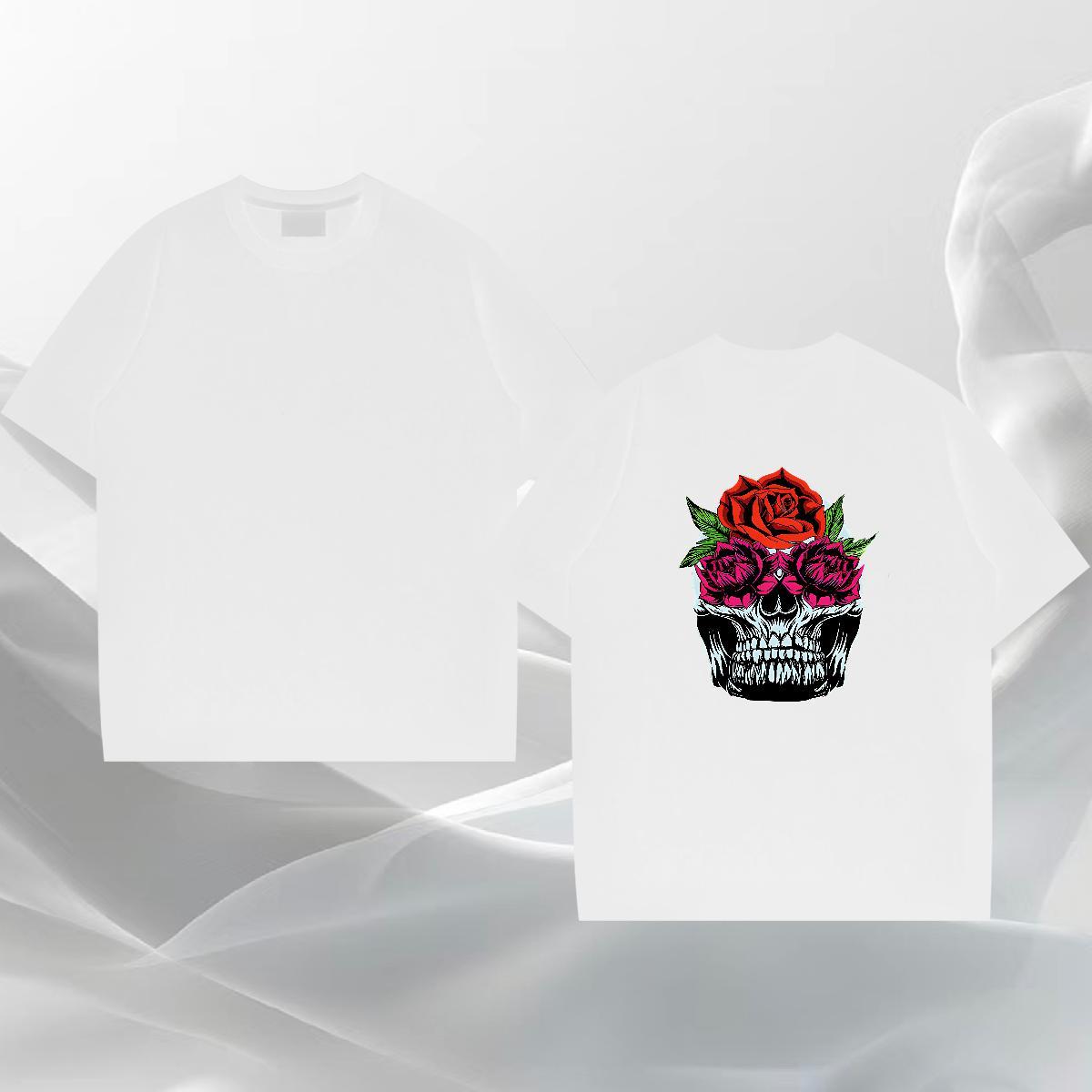 Designer T shirt 100% Cotton 230g skull Home Outdoor Custom Printed Breathable Crew Neck Tshirts Fashion Tee Shirt