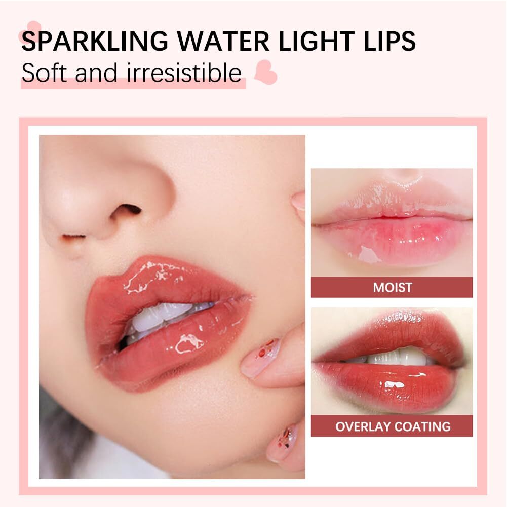 Fovcos Oil - Moisturizing and Tonifying Lip Gloss Cream, Cherry Color