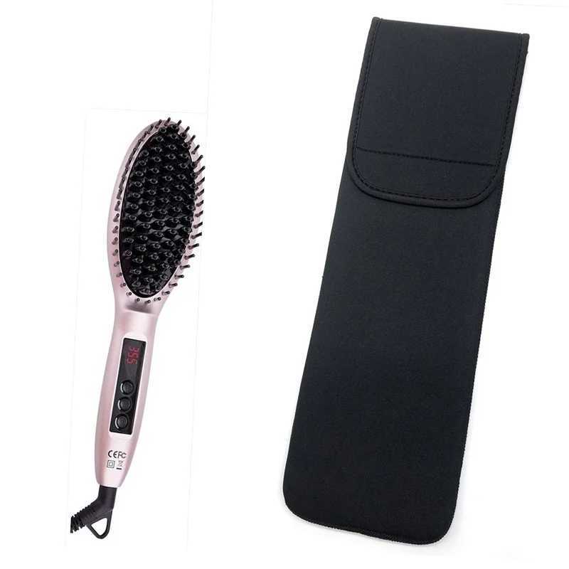 Portable Travel Hair Straightener Storage Bag Curling Iron Pouch Heat Resistant Mat Pad Fold Protective Case Hair Styling ToolXJ241010