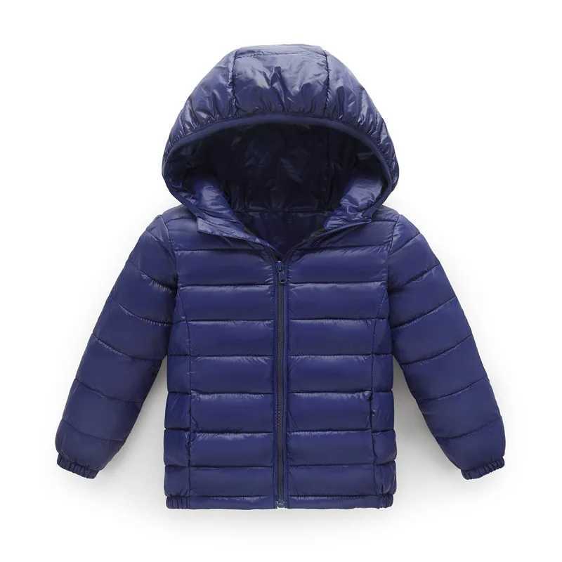 Down Coat 2-14Yrs NEW Fashion Girls Thin light clothes autumn Winter Cotton Jacket Sport s Outwear Children Warm Coat Boys clothing H241010