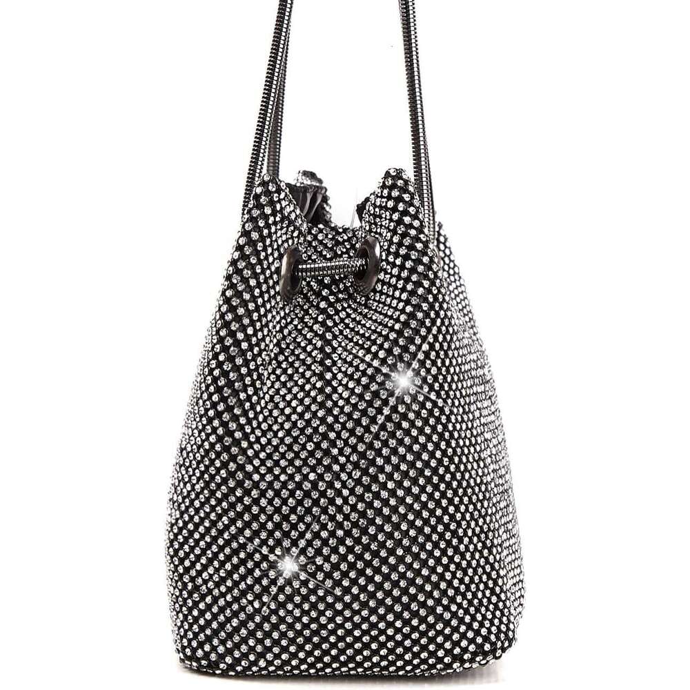 Women's Triangle Bg Glitter Purse Crown Box Clutch Evening Bags Party Prom