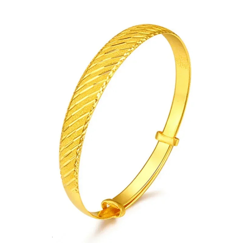 Gold Bracelet for Women 9999 24k Real Gold Bracelet Wide Face Dragon and Phoenix Bracelet Adjustable Gold Bracelet 240929