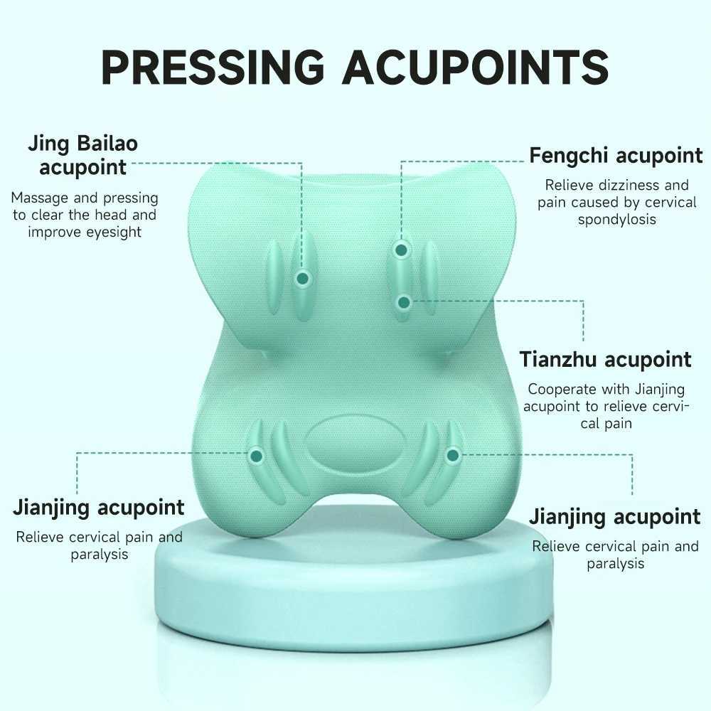 Cervical Massage Pillow Neck Stretching Shoulder Massager Neck Massager Cervical Pain Relieving Muscle Relaxation Traction Device W240819