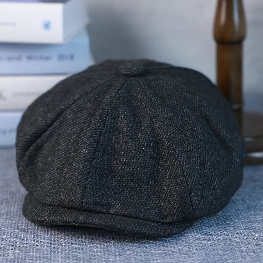 retro mens wool s hat brown green womens beret classic octagonal casual Gatsby flat 241009