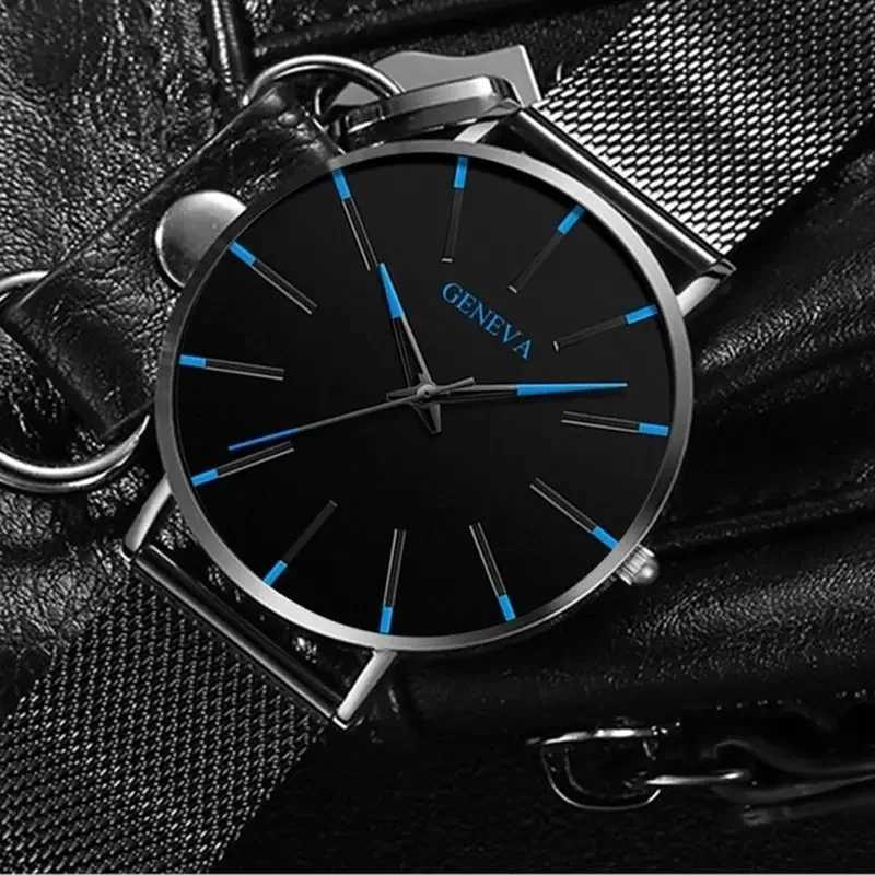 Minimalist Mens Fashion Ultra Thin Watches Simple Men Business Stainless Steel Mesh Belt Quartz Wrist Watch Relogio MasculinoX241010