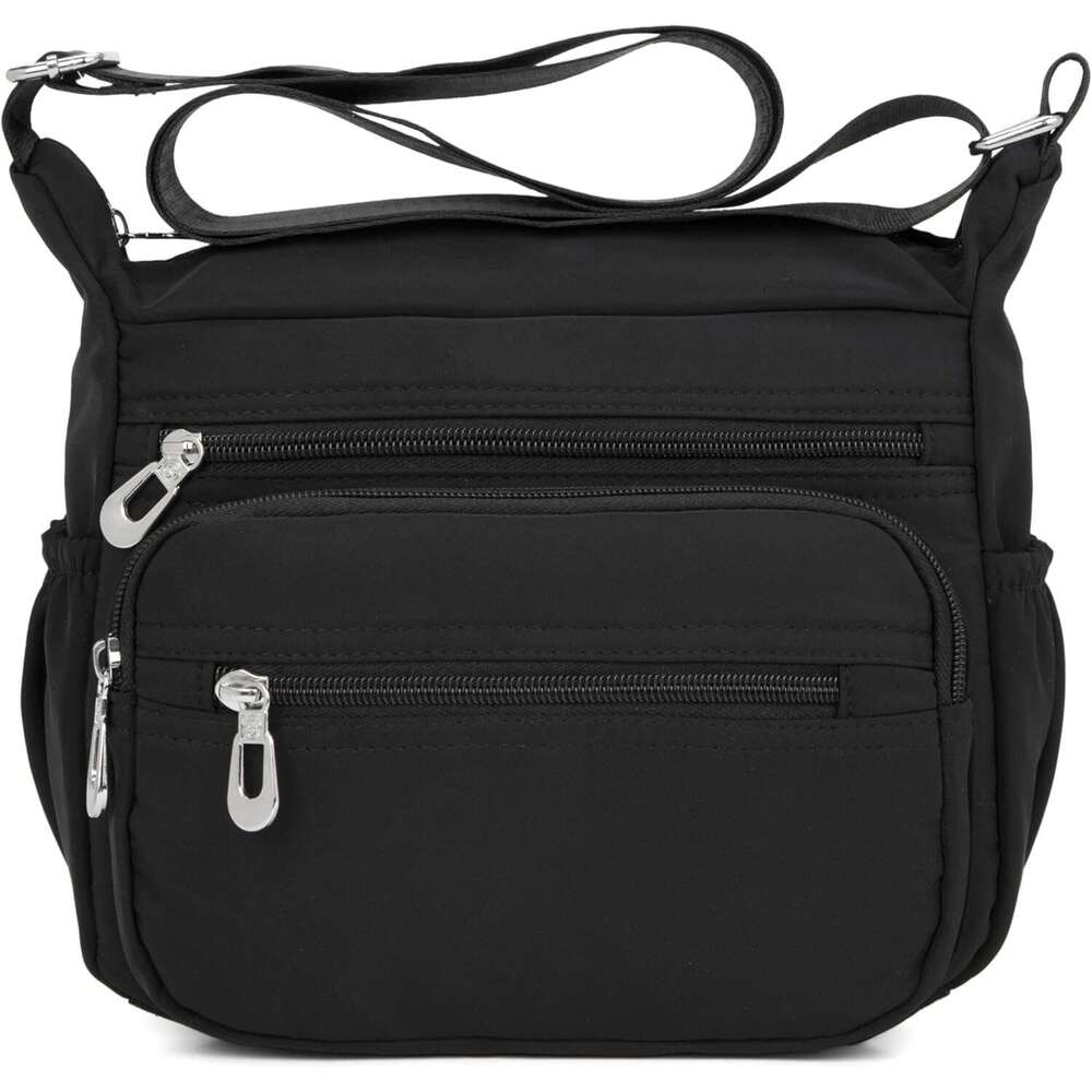 Nylon ral Multi-Pocket Crossbody Purse Bags for Women Travel Shoulder Bag