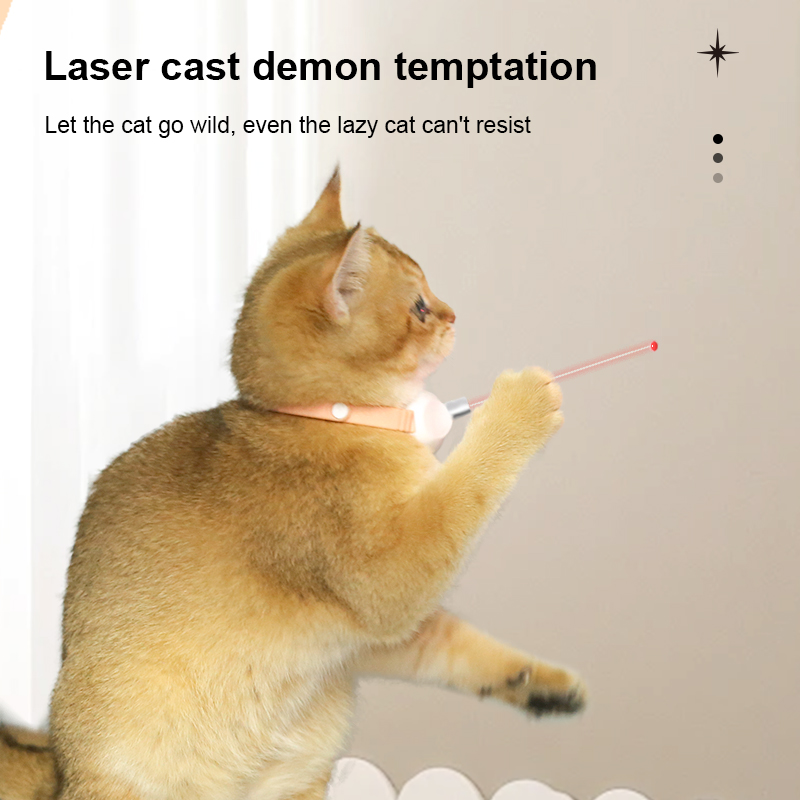 Cat collar automatic laser strip, consumes pet energy, attracts attention, suitable for daily play use