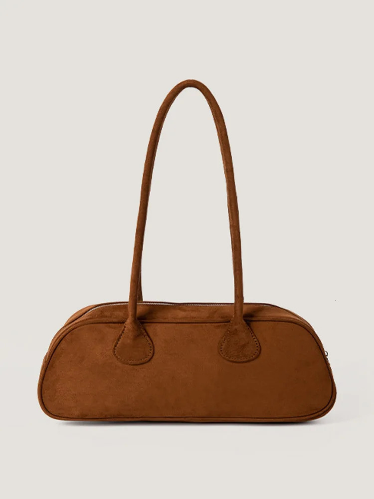 Faux Suede Women One Shoulder Bags Autumn Winter Vintage Velvet Soft Handbags Solid Color Lady Daily Out Top-Handle Bag 241009