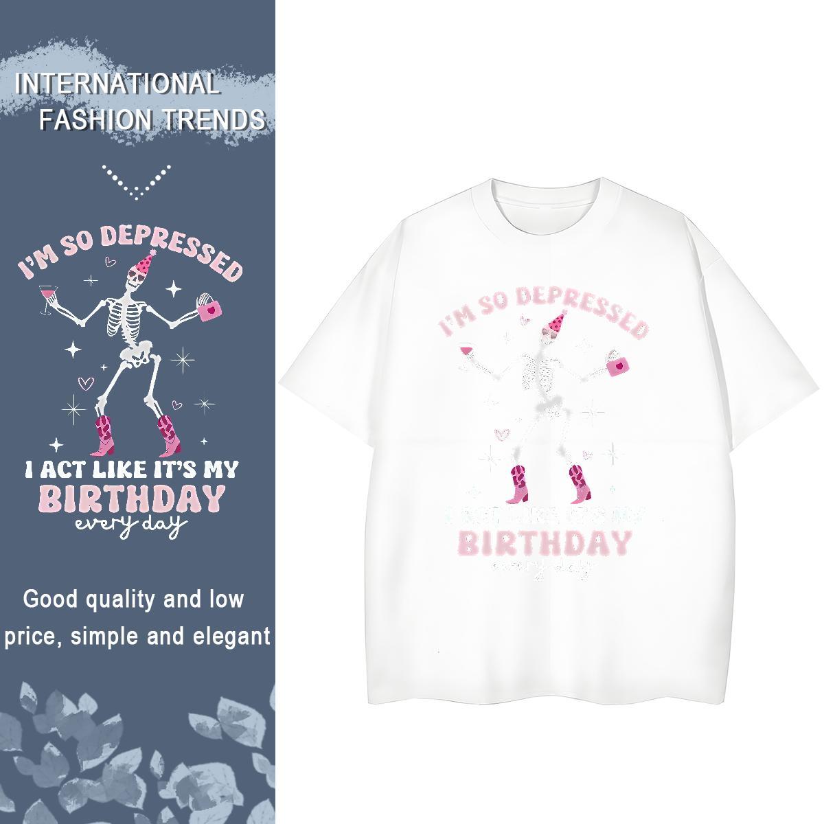 2024 DIY Womens T Shirts 230g Cotton Breathable Crew Neck Street skull Women Tees Brand Plus Size Custom Clothings