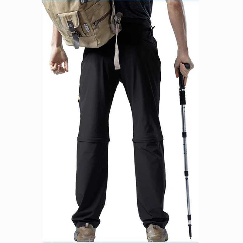 High quality mens summer new detachable quick drying hiking pants outdoor multi pocket elastic travel Safari cargo pants W241009