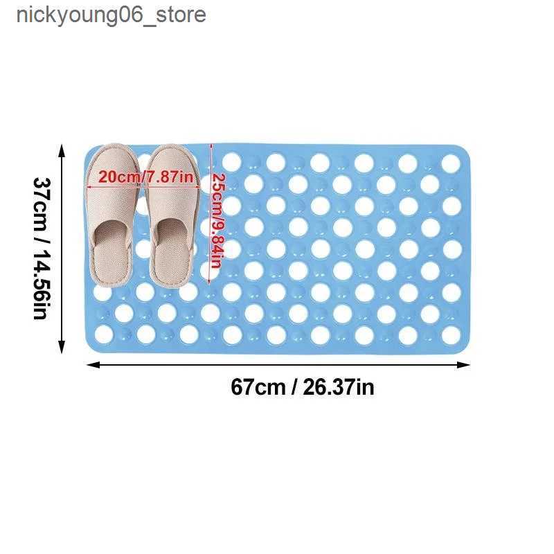 Non-Slip Bath Mats PVC Non Slip Bath Mat Soft And Quick Dry Bathroom Rug With Suction Cup Washable Bathtub Rug Perfect For Toilet Bathroom Bathtub L24