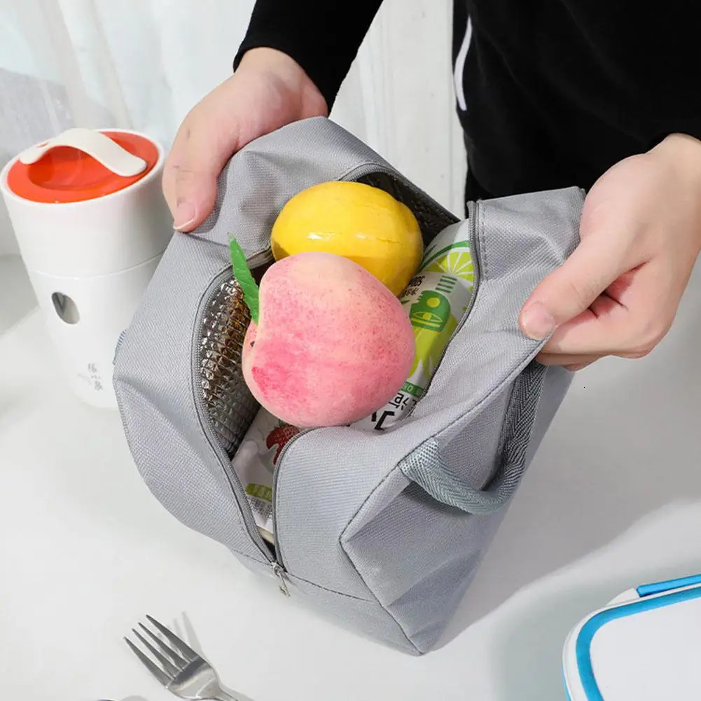 Insulated Lunch Bag Fresh Cooler Thermal Bags Portable Box Ice Pack Tote Food Zipper Camping Picnic Large Capacity 240925