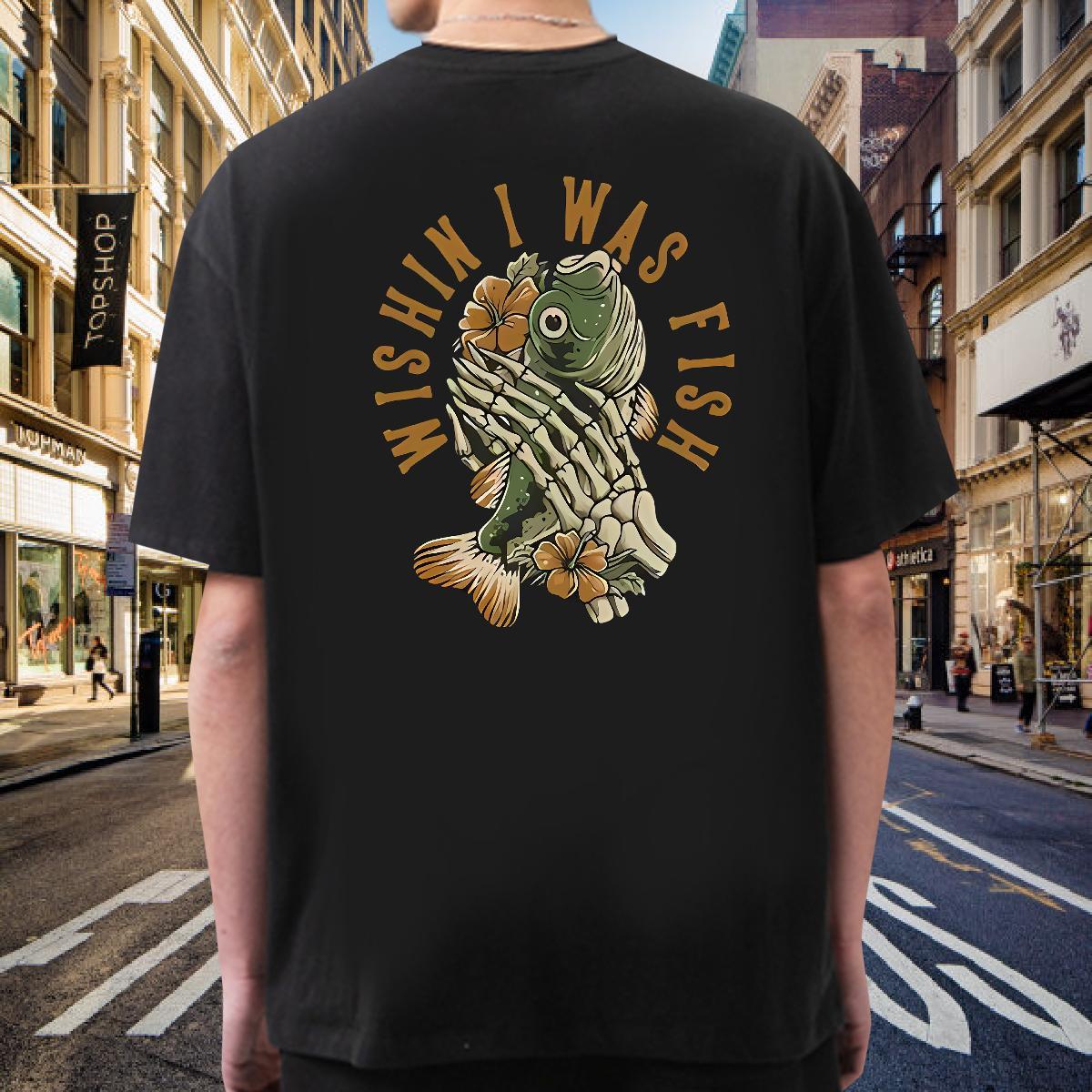 Cool Man T Shirts 230g 100% Cotton skull Daily Wear Black White Short Sleeve Soft Mens Tshirts 2024 Designer Tops Tees