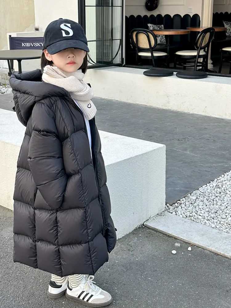 Down Coat 2024 New Down Cotton Jacket Winter Warm Childrens Clothing for Girls Thick Hooded Jacket CH436 H241010