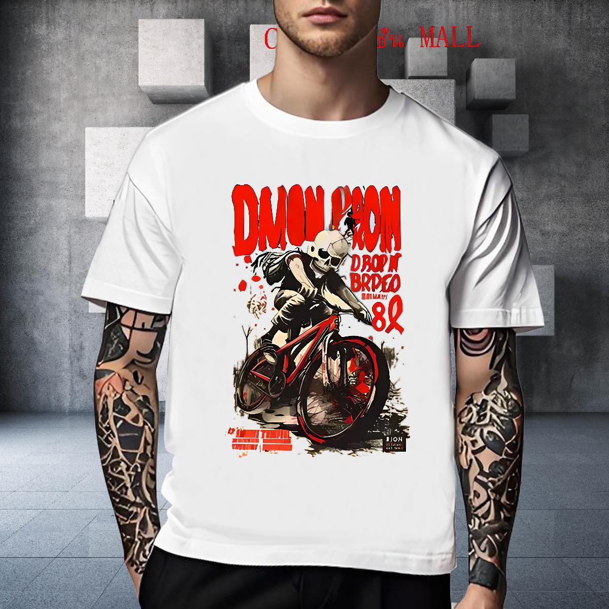 Wholesale Mens T Shirts 230g 100% Cotton skull Hip Hop Street DIY Printed O Neck Short Sleeves Men Tops Tees Custom Tops Shirt