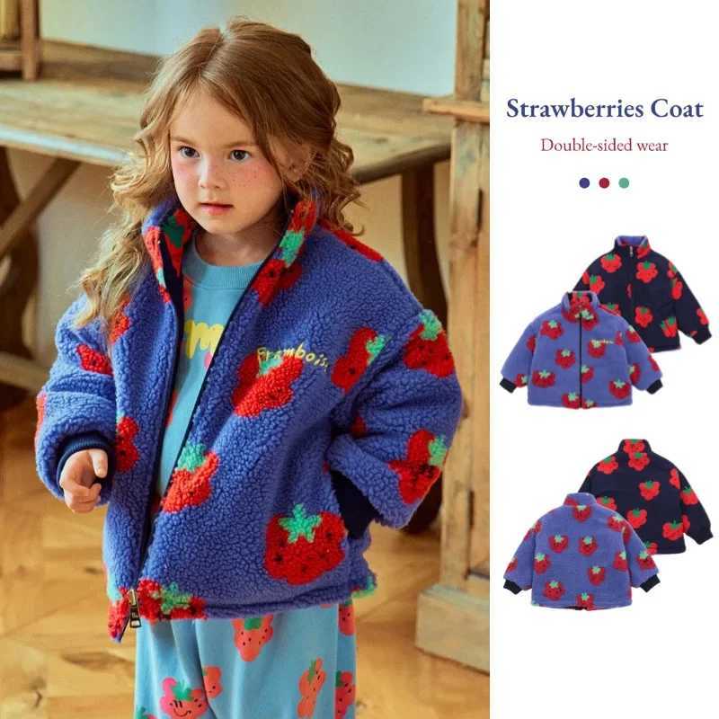 Down Coat Childrens Jacket 2024 Winter New Cartoon Fashion Double sided Mens Clothing Cotton Thick Baby Cotton Jacket H241010