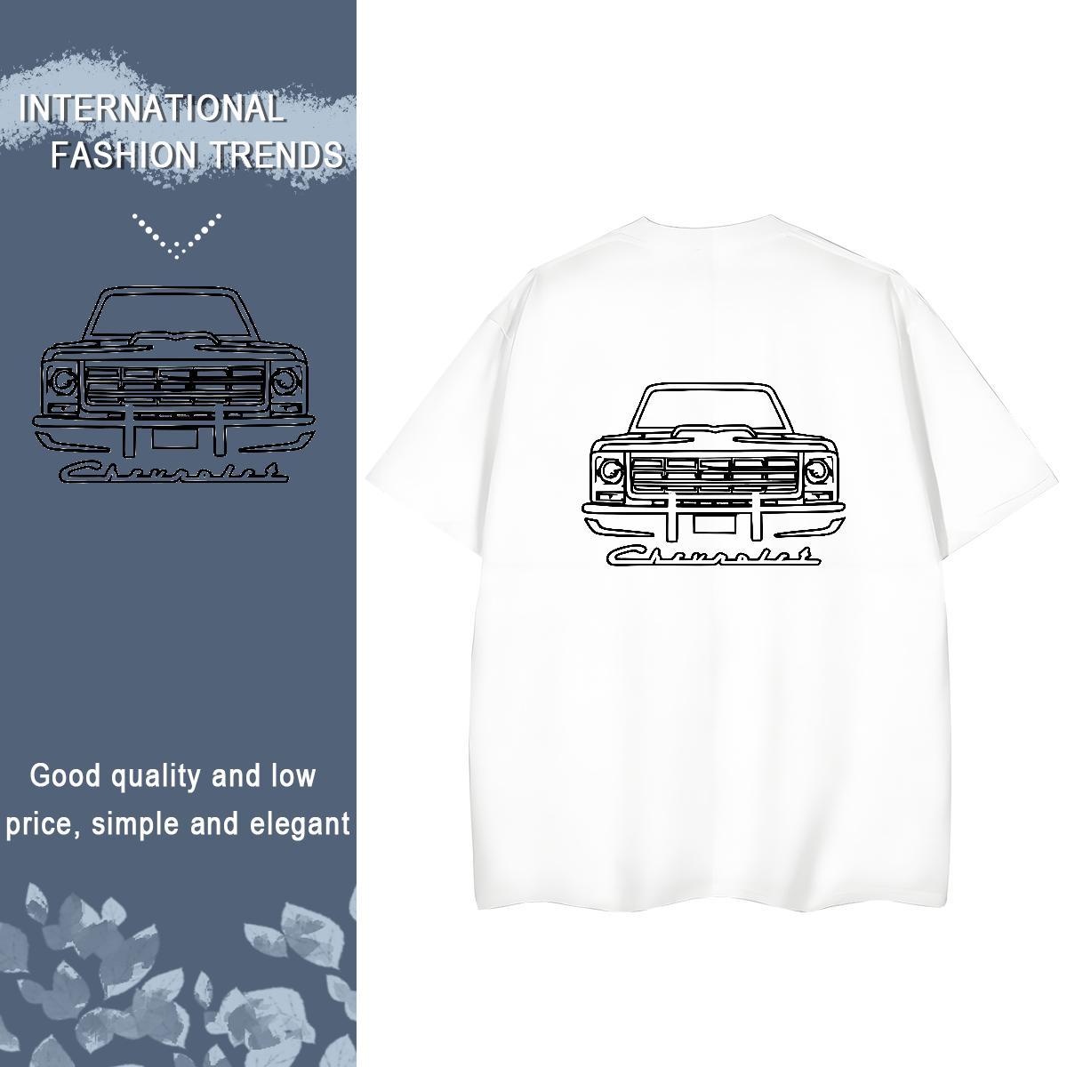 New Arrival Women T Shirts 100% Cotton 230g Breathable Outdoor car Couples T Shirts Designer DIY Printed Tee Shirt