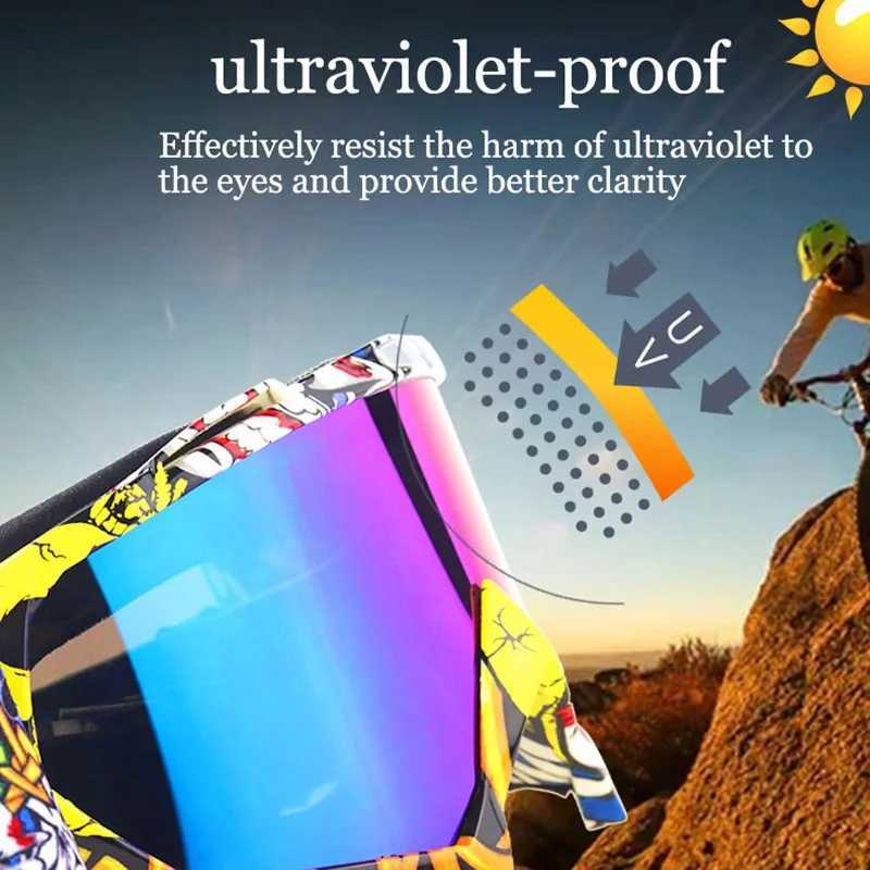 Ski goggles anti fog snowboard goggles winter outdoor sports bike goggles windproof goggles polarized ultraviolet protection CL241010