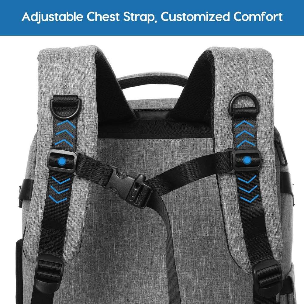 Men's Travel 40L Carry On Backpack, Lage Anti-Theft Business Large Weekend Suitcase Backpack for 17 Inch Laptop with Handle and Shoulder Strap