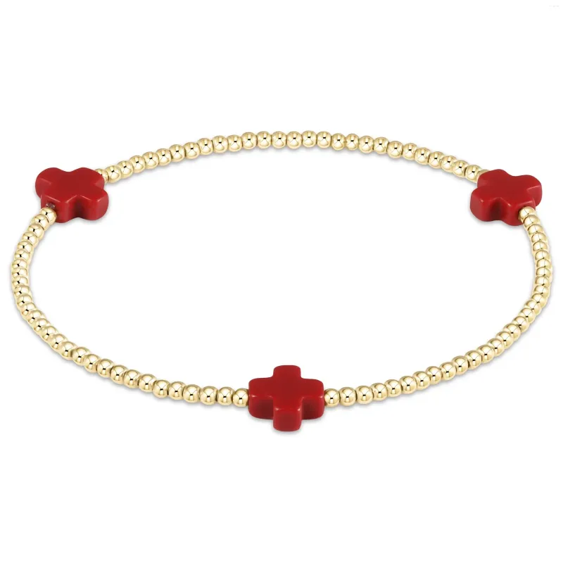 Beaded Strand Ccgood Mticolor Cross Charm Summer Bracelet For Women Pseras Gold Plated 18 K Beads Bracelets Stackable Boho Jewelry Jhk Otr08