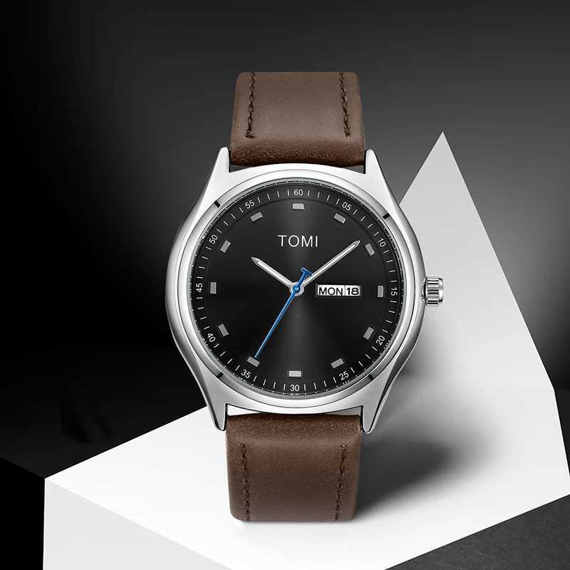 TOMI Minimalist Mens Watch Business Casual Mens And Womens Quartz Watch Fashionable And Versatile Calendar Quartz WatchX241010