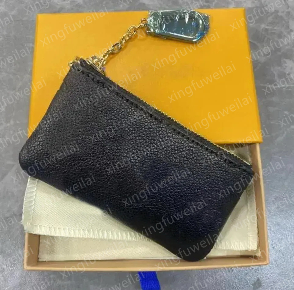 Designer Wallet Mini Bags 6 Colors Keychain Ring KEY POUCH coin purse Damier leather Credit Card Holder women men small zipper purses Wallet with box dust bag M62650