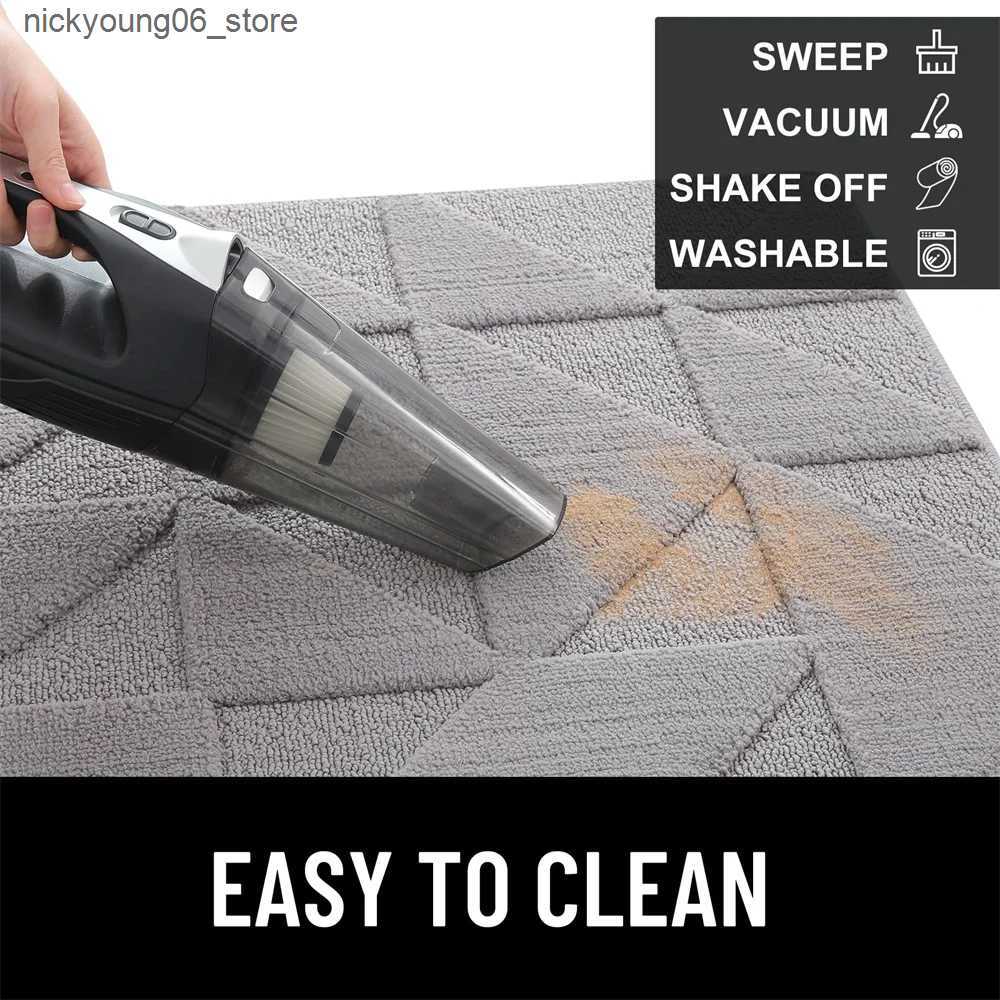 Non-Slip Bath Mats Olanly Door Mat 80x120 Indoor Non-Slip Absorbent Dirt Resist Entrance Washable Rug Low-Profile Inside For Entry Doormat Foot Mat L2