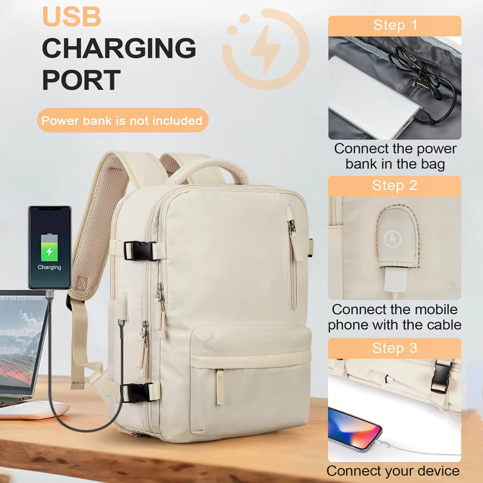 Cabin backpacks suitable for both women and men waterproof executive laptop airplane travel large university bags 241008