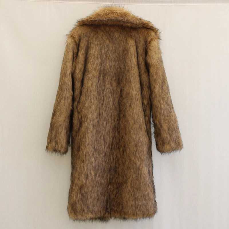 Mens fur coat new casual fox fur coat winter warm large size W241009