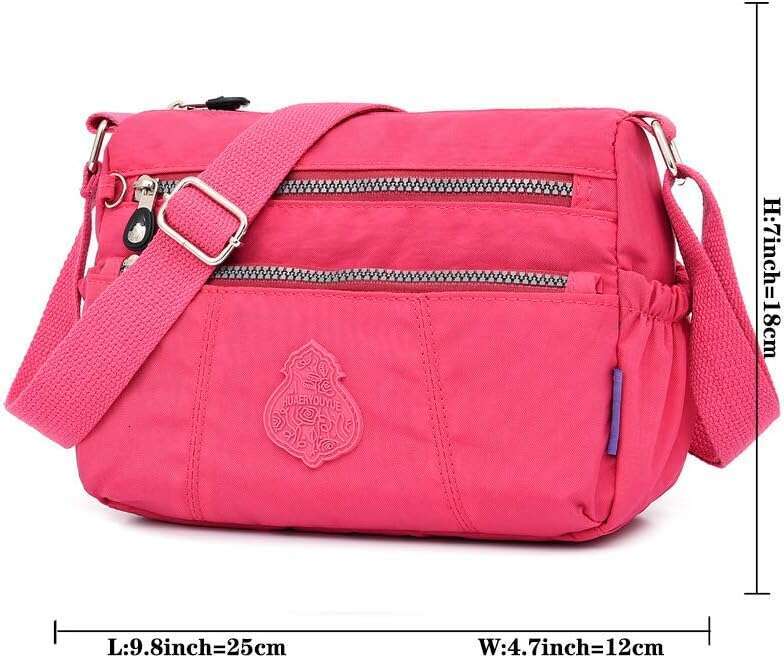 for Shoulder Women Waterproof Crossbody Purses Lightweight Nylon Work Travel Purse Messenger Bag