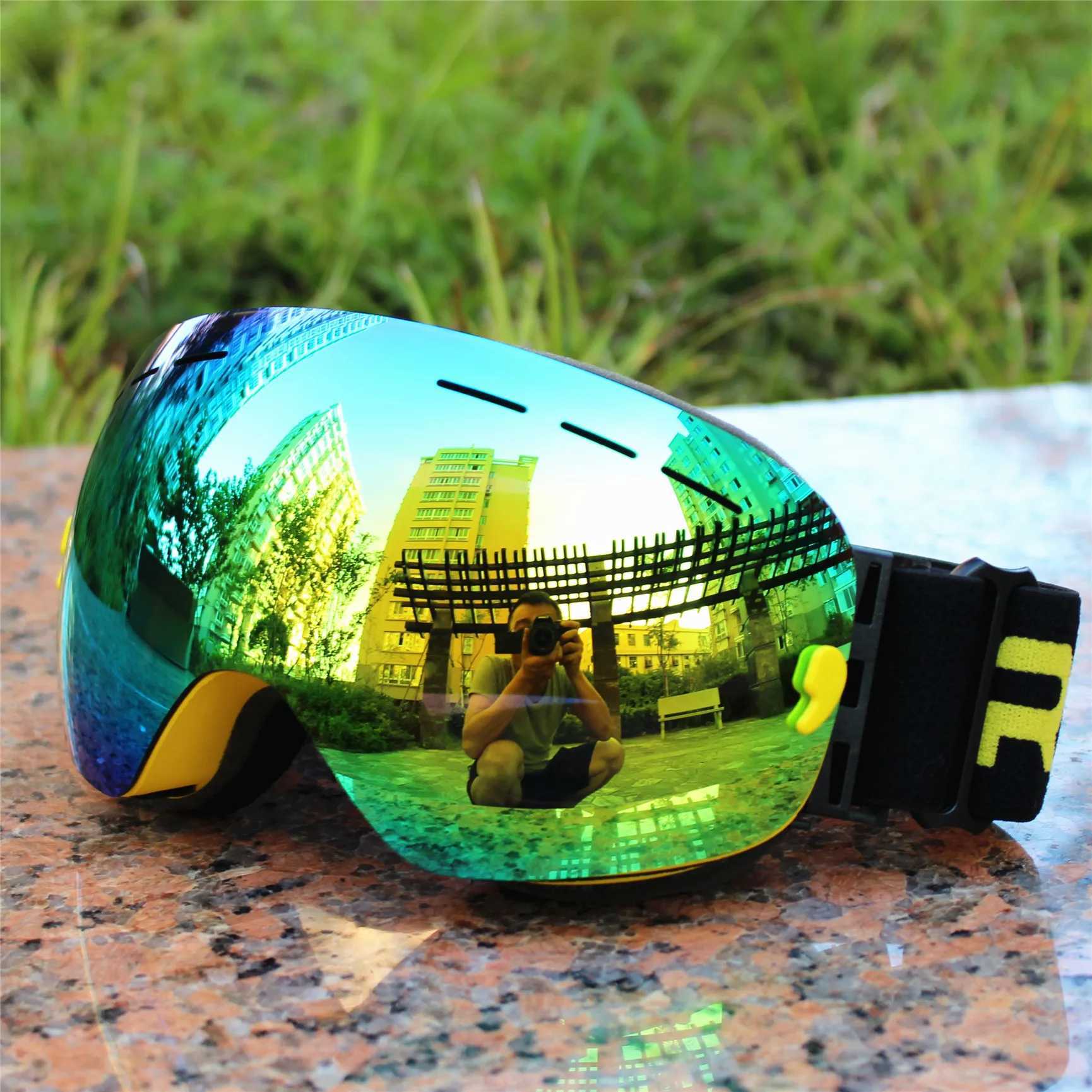 Brand new ski goggles with dual lens UV400 anti fog for adults ski goggles for women snow shoes with box CL241010