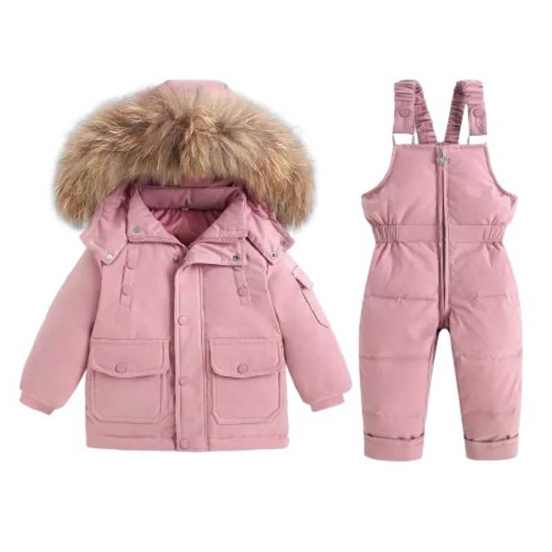 Down Coat Children Winter Down Jacket Jumpsuit Baby Thicken Warm Coat parka Boy clothing Set Snowsuit toddler girl clothes infant overcoat H241010