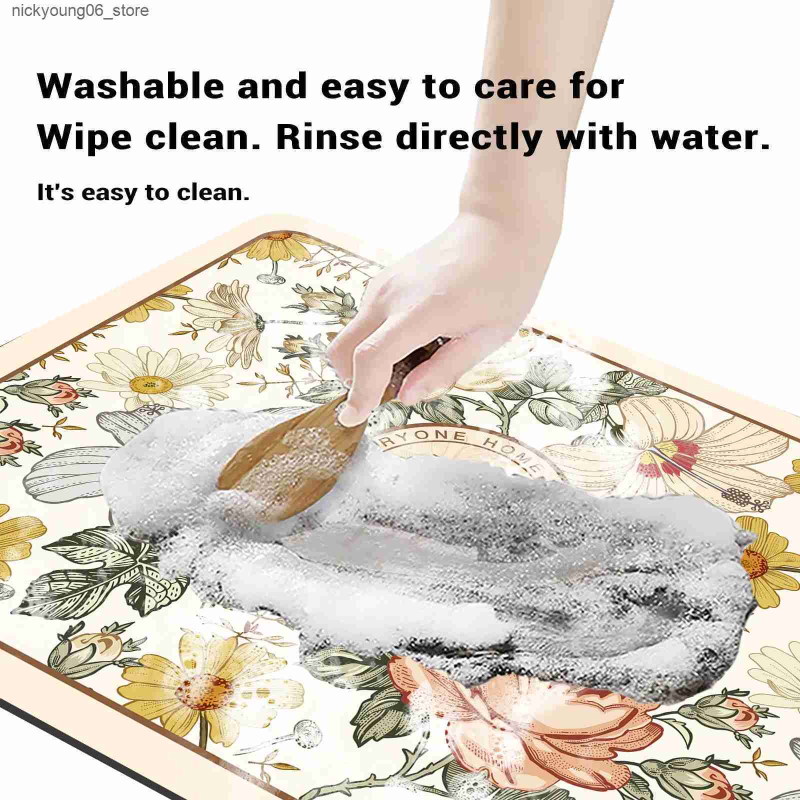 Non-Slip Bath Mats Luxury Bath Mats Bathroom Anti Slip Shower Foot Mat Super Absorbent Quick Dry Floor Mat Toilet Rug Doormat Carpet Washable L240910