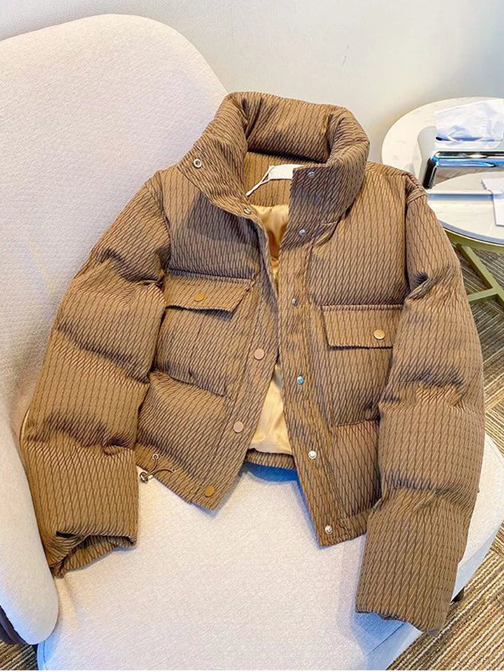 Winter Big Pocket Parka Vintage Jacket Cotton Padded Female Puffer Overszie Coat Warm Outwear Womens Clothing Trend 2023 240930