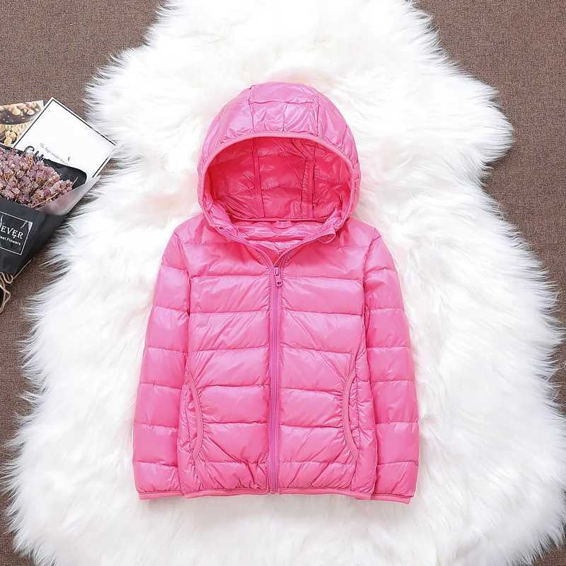 Down Coat Autumn and winter childrens feather jacket Ultralight duck down jacket suitable for boys toddlers hooded jackets and teenage girls clothing 
