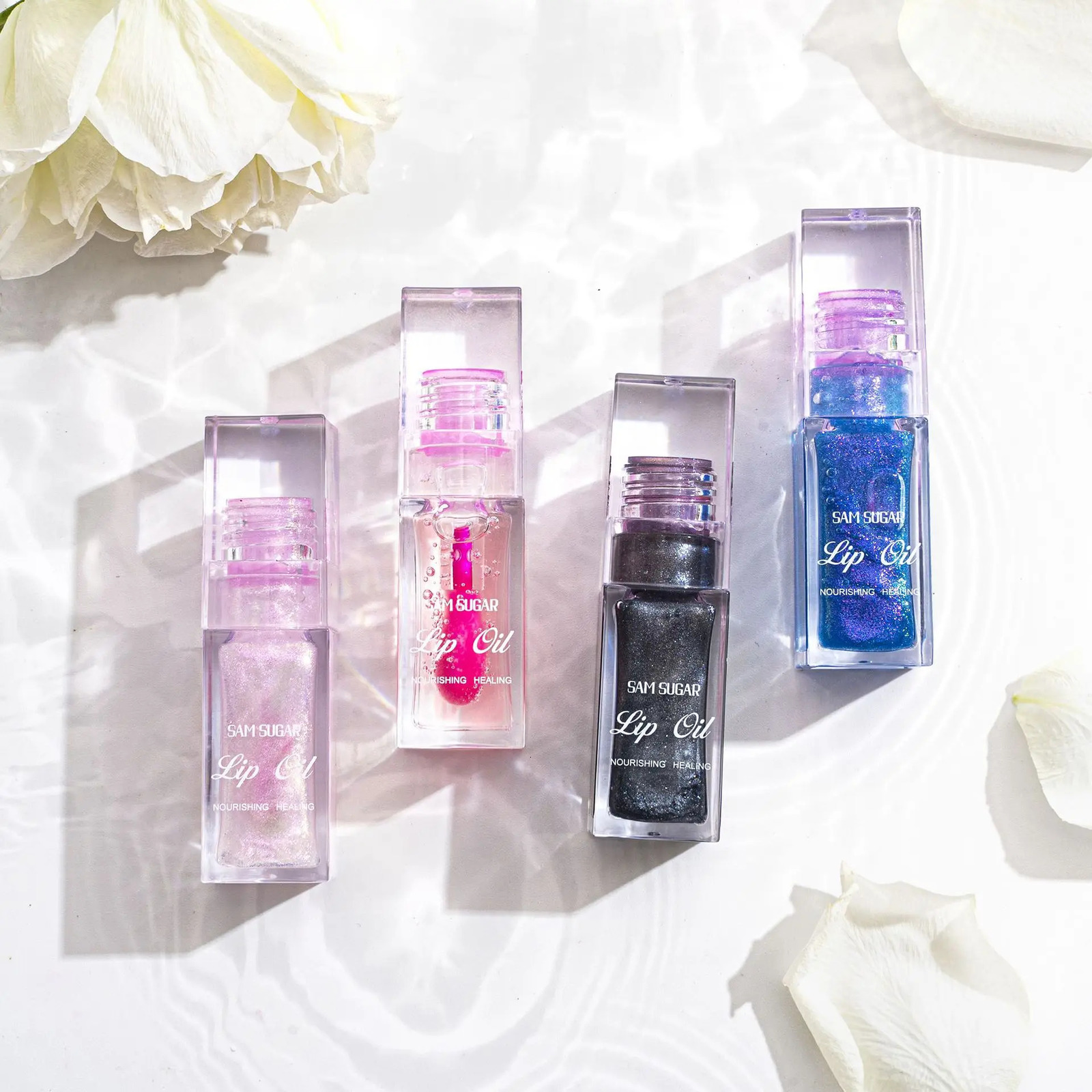 SAM SUGAR Warm Change Lip Oil Easy Color Shiny Pearl Longlasting Moisturizing Changing Gloss 241008