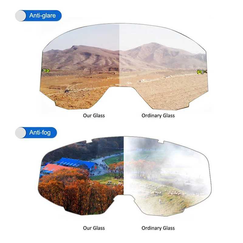 Magnetic Ski Goggles Professional Winter Ski Goggles Double layered Lens Anti fog UV400 Mens Ski Goggles CL241010