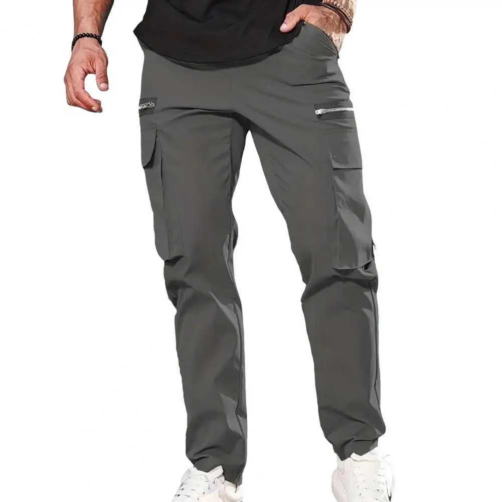 Mens Trouser Side Pocket Cargo Harem Pants Zipper Black Hip Hop Casual Mens Jogger Trouser Fashion Casual Street Pants W241009